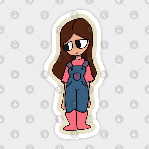 Gardener girl Sticker by CartooningWithKen